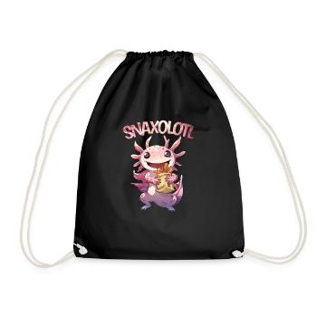 Snaxolotl Mignon Axolotl Salamandre - Sac de sport léger - noir - Devant