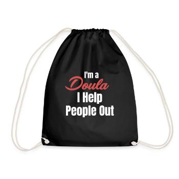 Je suis une doula, j’aide les gens - Sac de sport léger - noir - Devant