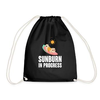 Sunburn In Progress Sunbathing Summertime - Drawstring Bag - black - Front