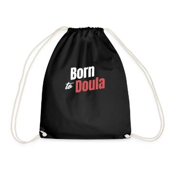 Né à Doula Drôle Sage-femme Grossesse - Sac de sport léger - noir - Devant