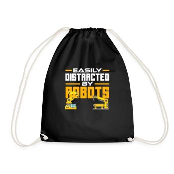 Robotics Robot Programmer - Drawstring Bag - black - Front
