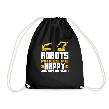 Robotics Robot Programmer - Drawstring Bag - black - Front