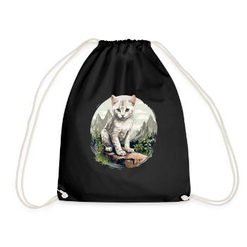 Burmilla Chaton Burmilla Chat - Sac de sport léger - noir - Devant