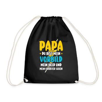 Vater Vatertag Papa - Turnbeutel - Schwarz - Vorne