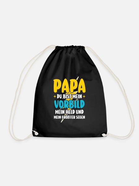 Vater Vatertag Papa - Turnbeutel - Schwarz