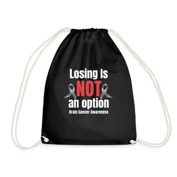 Losing is not an option. - Drawstring Bag - black - Front