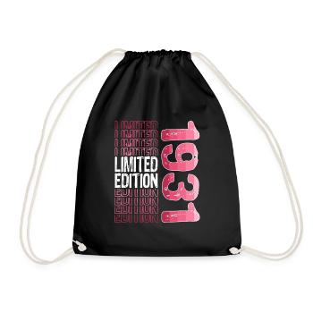 Limited Edition Since 1931 Birthday Vintage 1931 - Drawstring Bag - black - Front