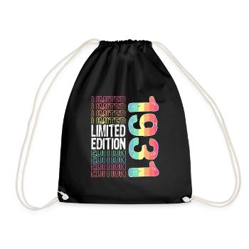 Limited Edition Since 1931 Birthday Vintage 1931 - Drawstring Bag - black - Front