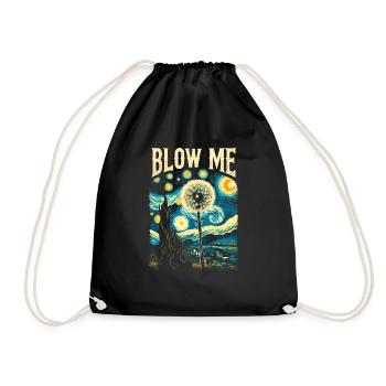 Pissenlit - Cadeau amusant pour les amoureux de la nature - Sac de sport léger - noir - Devant