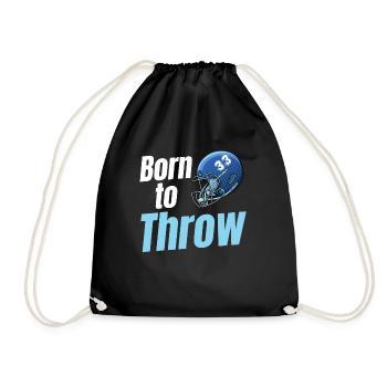 Born To Quarterback Soccer Kickoff Goalie - Drawstring Bag - black - Front