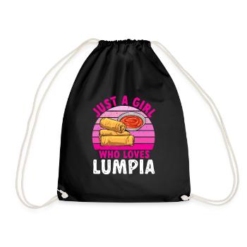 Lumpia Philippinisches Essen Philippinen - Turnbeutel - Schwarz - Vorne
