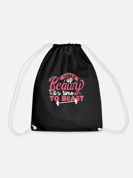 Weightlifting Weightlifter - Drawstring Bag - black