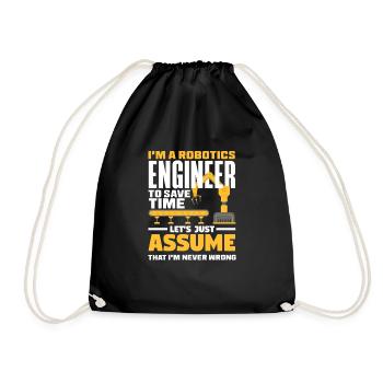 Robotics Robot Programmer - Drawstring Bag - black - Front