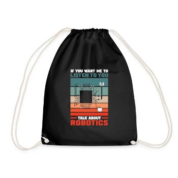 Robotics Robot Programmer - Drawstring Bag - black - Front