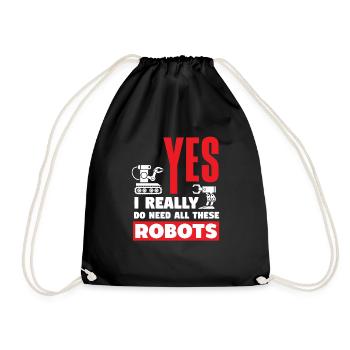 Programmeur de robots robotiques - Sac de sport léger - noir - Devant