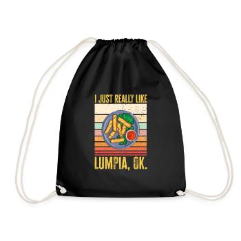 Lumpia Philippinisches Essen Philippinen - Turnbeutel - Schwarz - Vorne