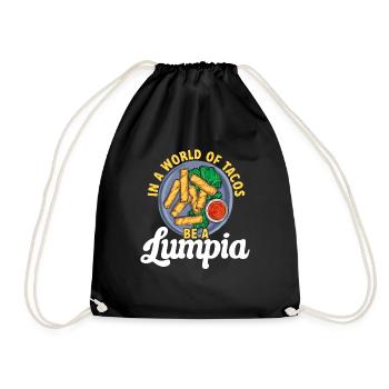 Lumpia Philippinisches Essen Philippinen - Turnbeutel - Schwarz - Vorne