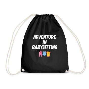 Aventures en Babysitting Fun Garde d’enfants - Sac de sport léger - noir - Devant