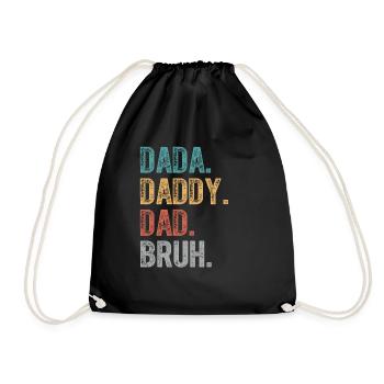 Dada Papa Papa Bruh Vatertag 2024 - Turnbeutel - Schwarz - Vorne