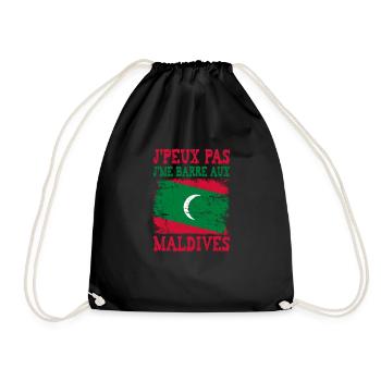 Je peux pas je me barre aux Maldives - Sac de sport léger - noir - Devant