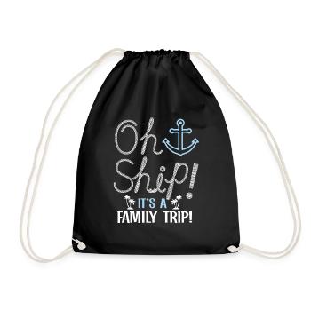 Cruise Family Trip Family Patry Ship Holidays - Drawstring Bag - black - Front