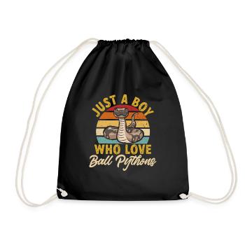 Ball Python Snake King Python - Drawstring Bag - black - Front