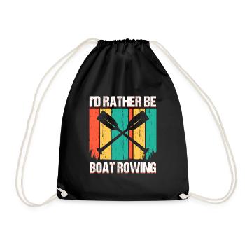 Rowboot Der Crew Boot Rowboot Rower Rowes Rower - Turnbeutel - Schwarz - Vorne