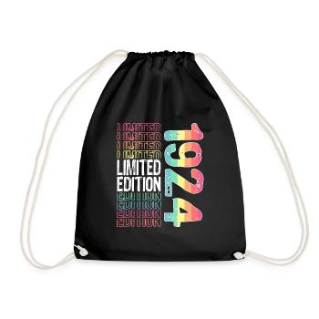 Limited Edition Since 1924 Birthday Vintage 1924 - Drawstring Bag - black - Front