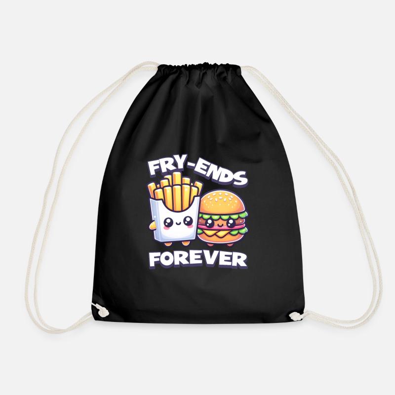 Friends Forver - Drawstring Bag - black