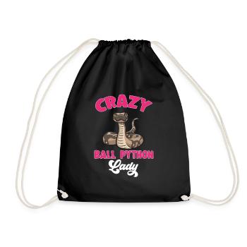 Ball Python Snake King Python - Drawstring Bag - black - Front