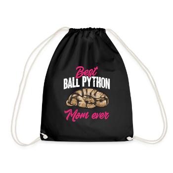 Ball Python Snake King Python - Drawstring Bag - black - Front
