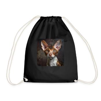 Cornish Rex Kätzchen Cornish Rex Katze - Turnbeutel - Schwarz - Vorne