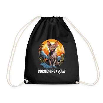 Cornish Rex Kätzchen Cornish Rex Katze - Turnbeutel - Schwarz - Vorne