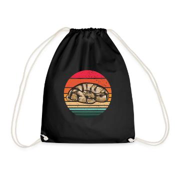 Ball Python Snake King Python - Drawstring Bag - black - Front