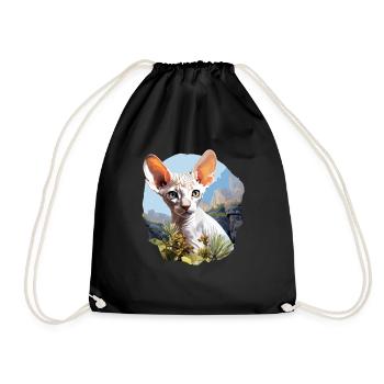 Cornish Rex Kätzchen Cornish Rex Katze - Turnbeutel - Schwarz - Vorne