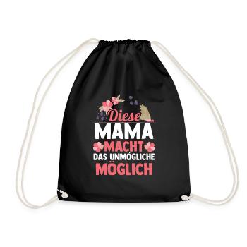 Mom Mother's Day Mom - Drawstring Bag - black - Front