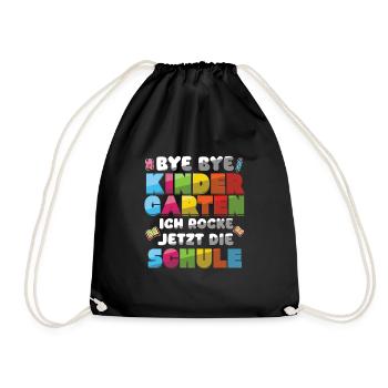 Inscription Bye Bye Kindergarten I’m Rocking Now - Sac de sport léger - noir - Devant