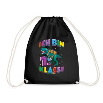Je suis inscrit en 1ère année de dinosaure - Sac de sport léger - noir - Devant