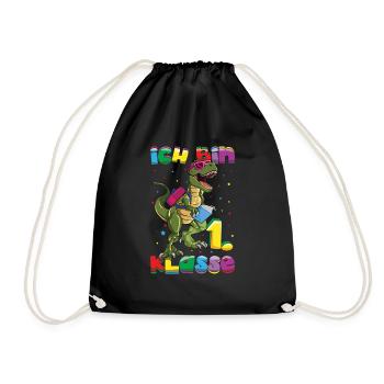 Je suis inscrit en 1ère année de dinosaure - Sac de sport léger - noir - Devant