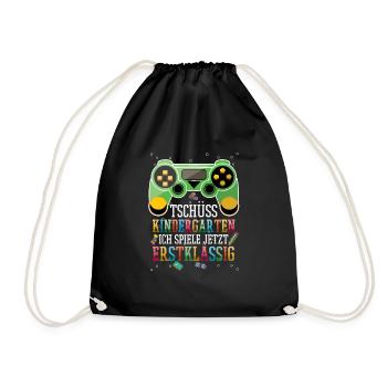 Bye bye kindergarten I'm playing first class now - Drawstring Bag - black - Front