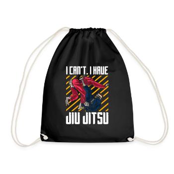 Brazilian Jiu Jitsu BJJ MMA Grappling - Drawstring Bag - black - Front