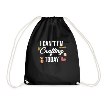 I can't, I'm making pottery today - Drawstring Bag - black - Front