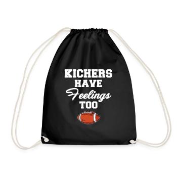 Kickers also have feelings - Drawstring Bag - black - Front