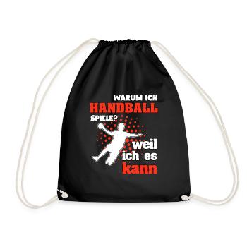 Pourquoi est-ce que je joue au handball ? Parce que je le peux. - Sac de sport léger - noir - Devant