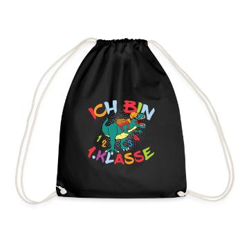 Je suis un dinosaure de 1ère année - Sac de sport léger - noir - Devant