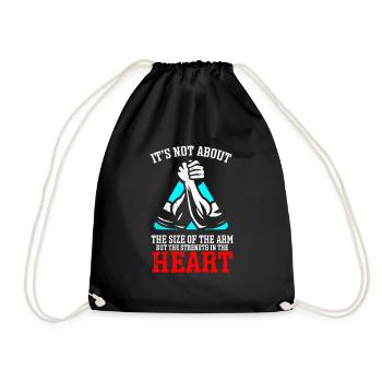 Arm Wrestling Armwrestling Arm Wrestler - Drawstring Bag - black - Front