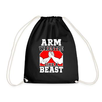 Arm Wrestling Armwrestling Arm Wrestler - Drawstring Bag - black - Front