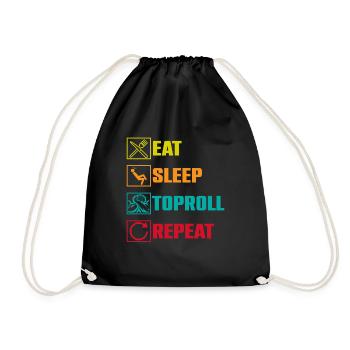 Arm Wrestling Armwrestling Arm Wrestler - Drawstring Bag - black - Front