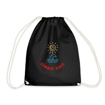 Summer Vibes - Drawstring Bag - black - Front