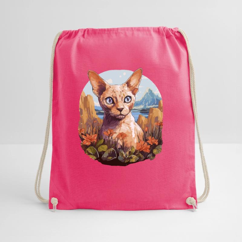 Devon Rex Kitten Devon Rex Cat Drawstring Bag